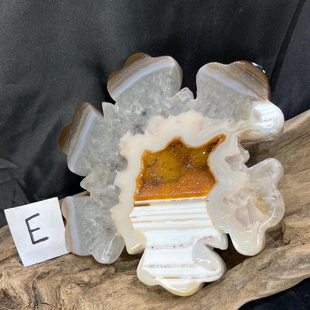Druzy Agate snowflake