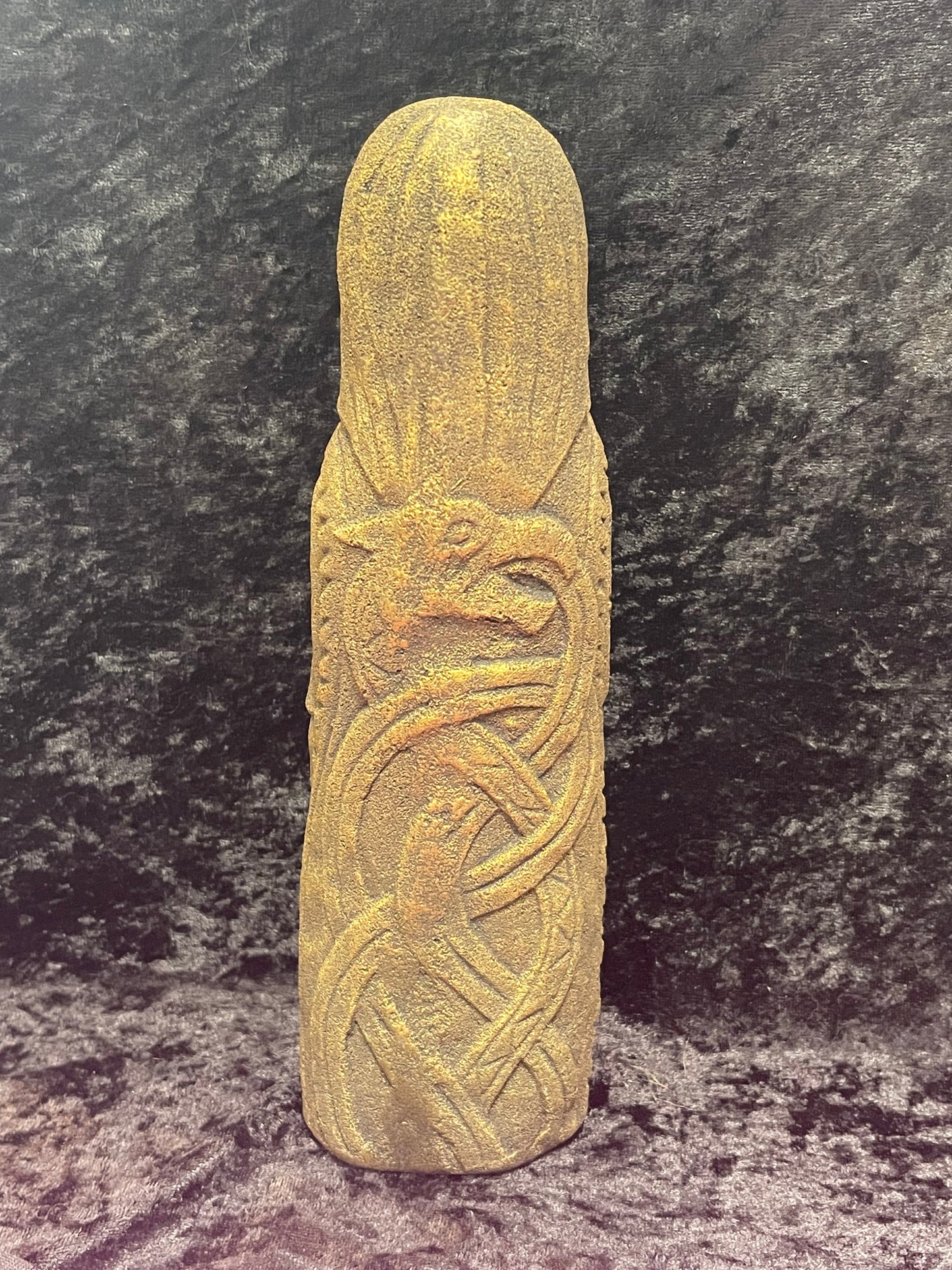 Volcanic stone Norse statues