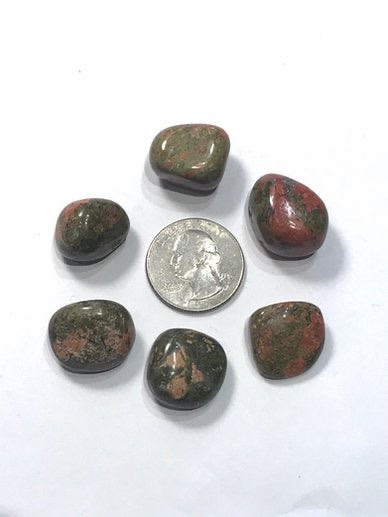 Tumbled unakite