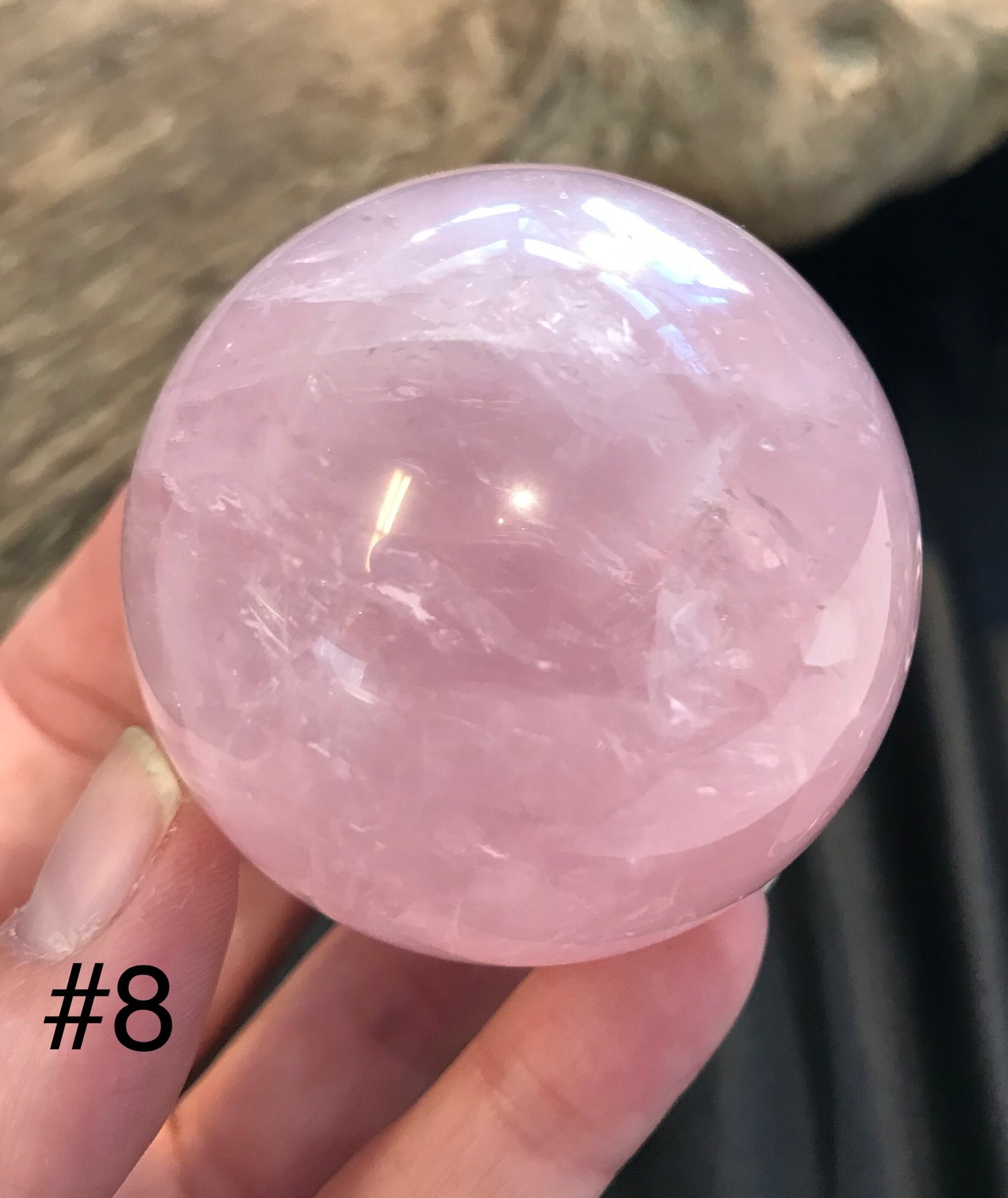 Rose quartz sphere