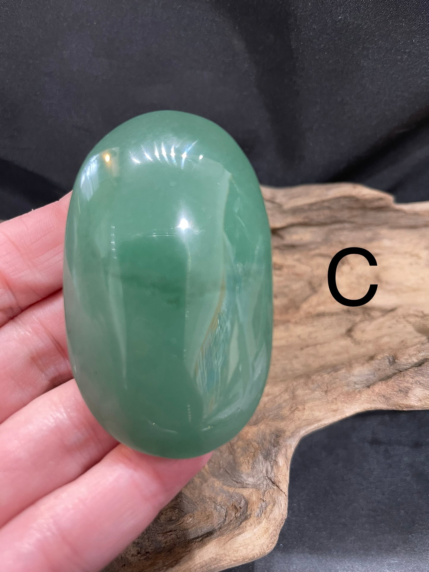 Aventurine palm stone