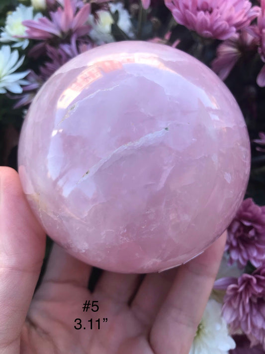 Rose quartz sphere