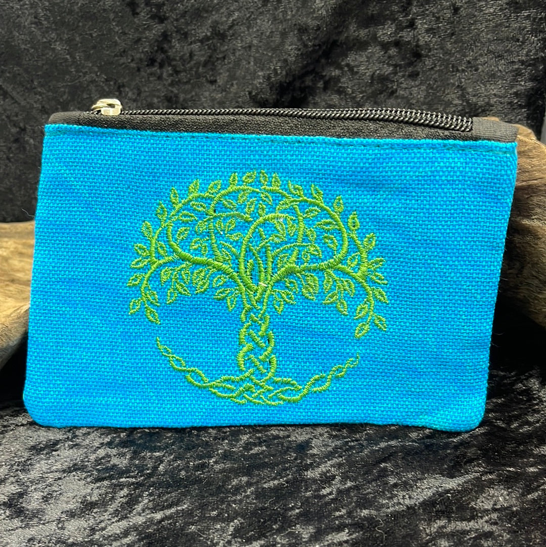 Embroidered Coin Pouch