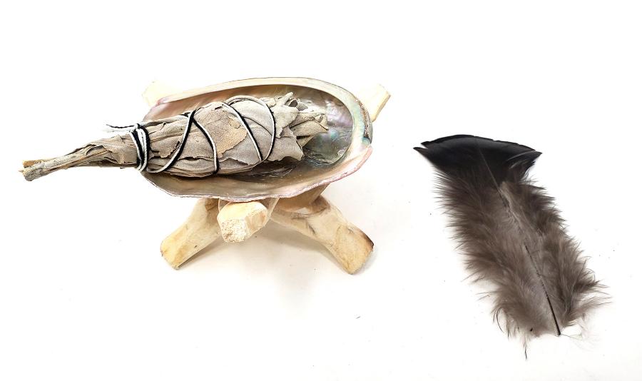 White sage travel smudge kit