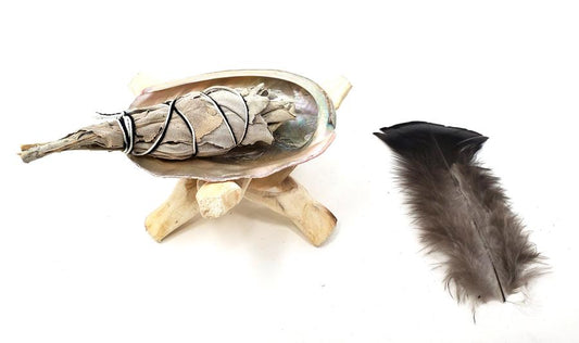 White sage travel smudge kit