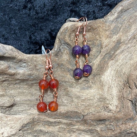 Gemstone bead earrings
