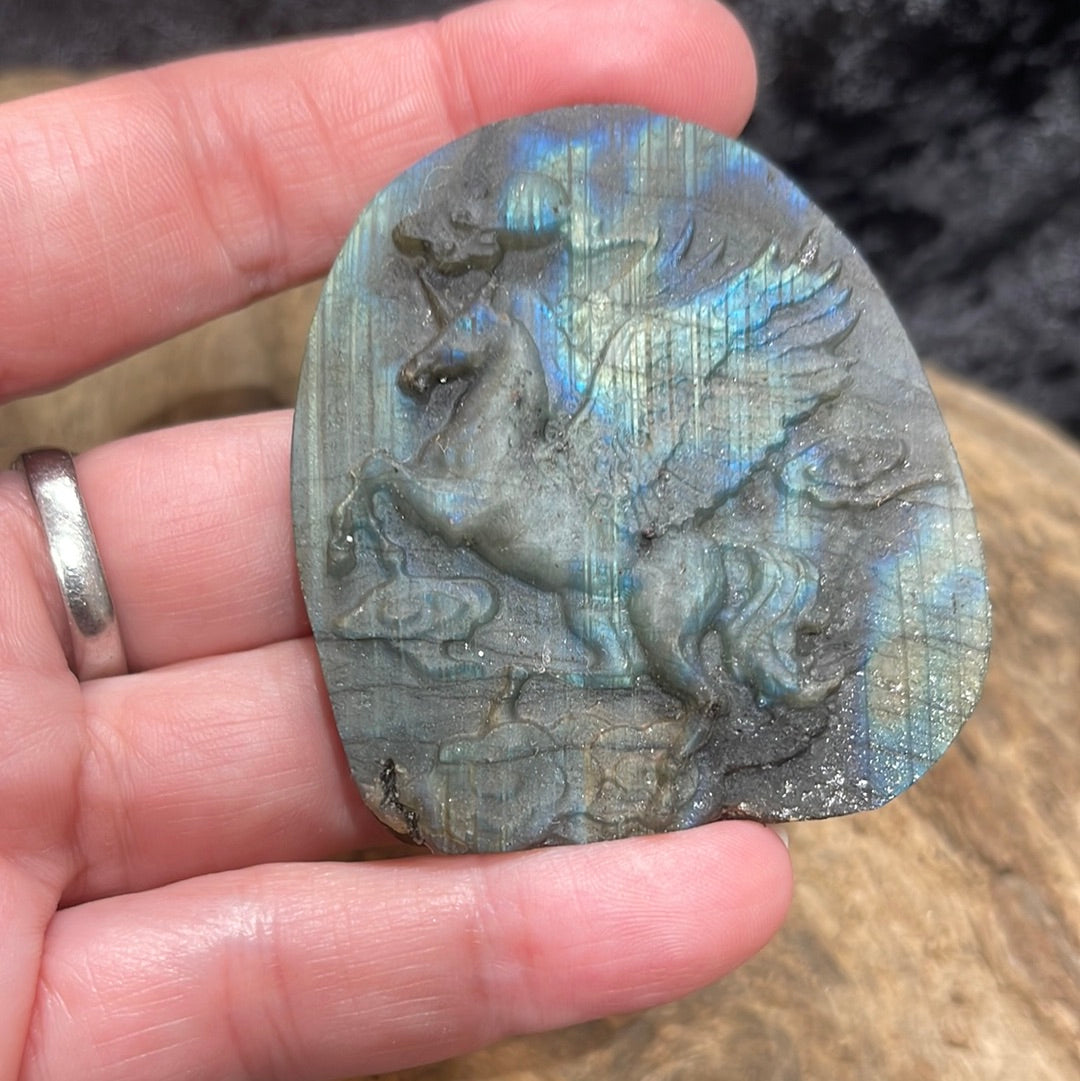 Labradorite Unicorn matte finish
