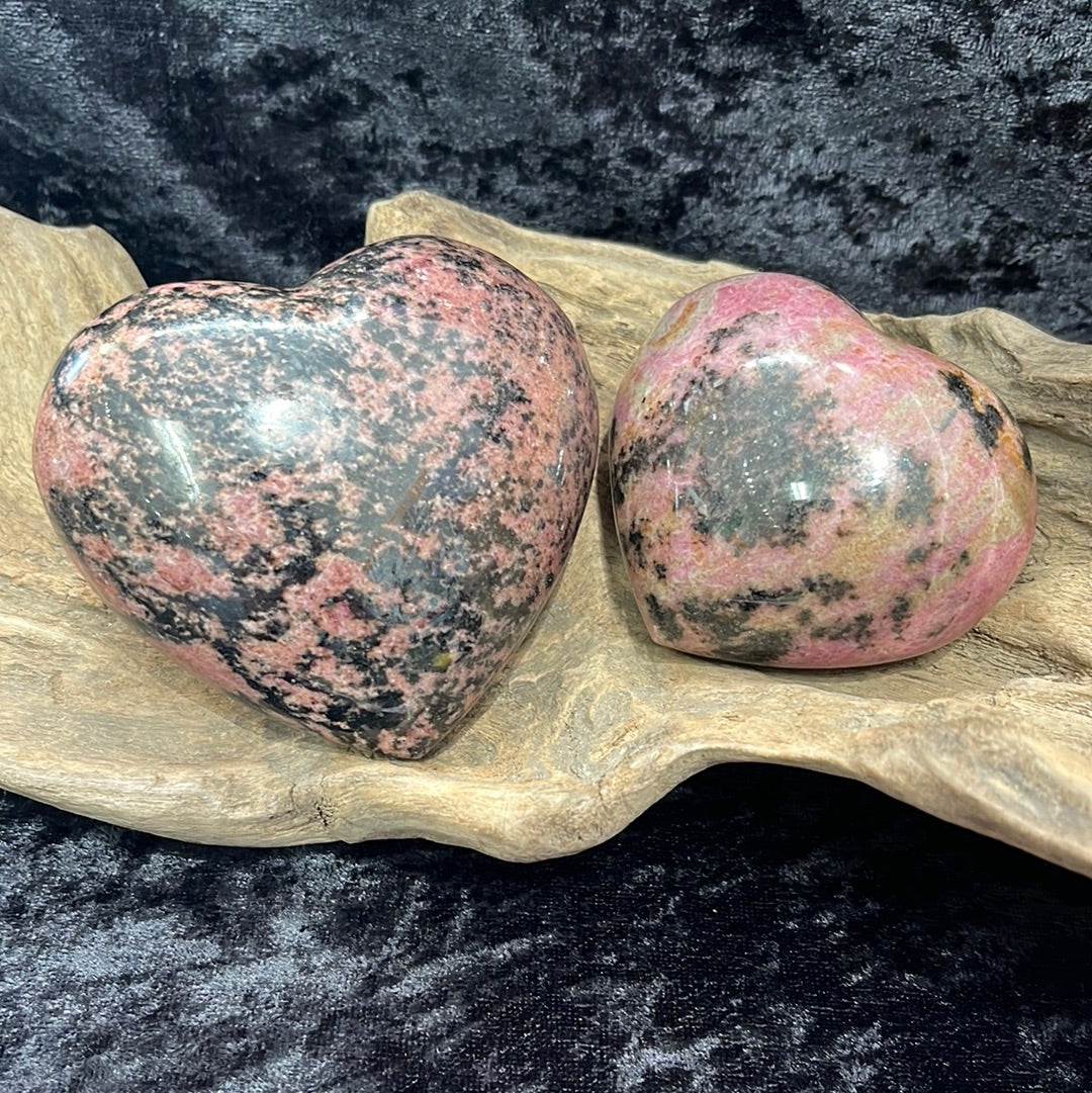 Rhodonite heart
