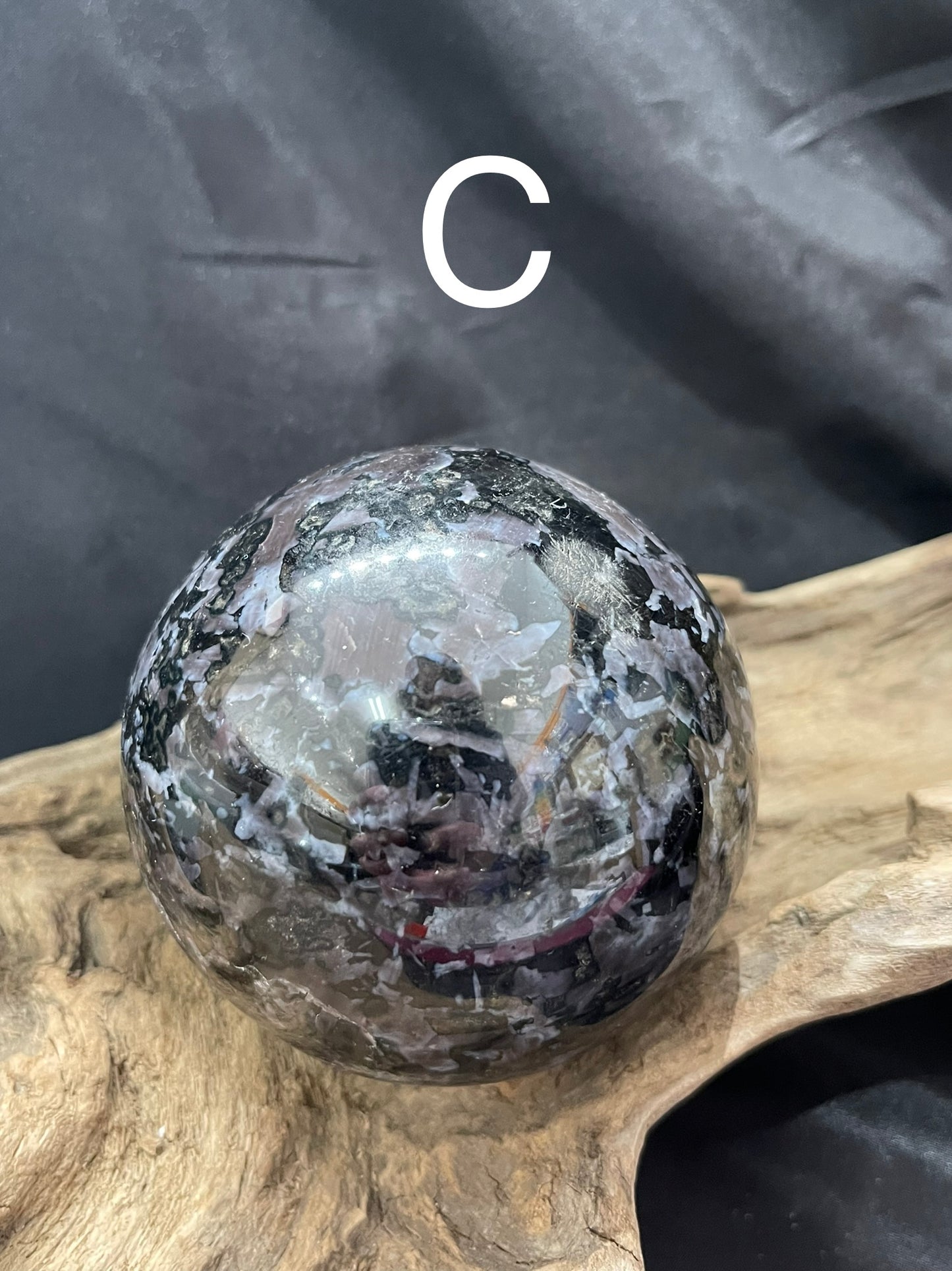 Merlinite Indigo Gabbro sphere