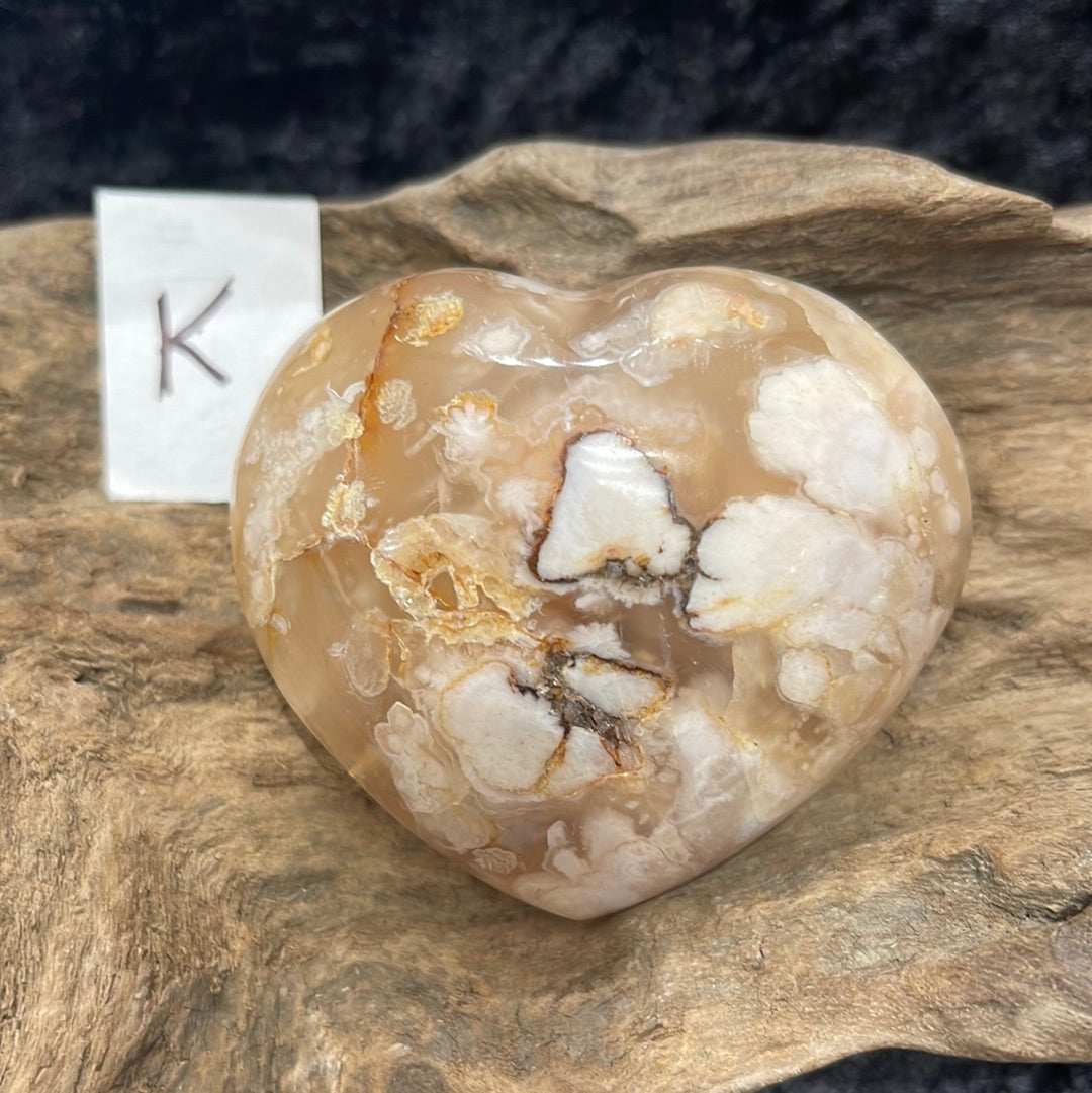 Flower Agate Heart