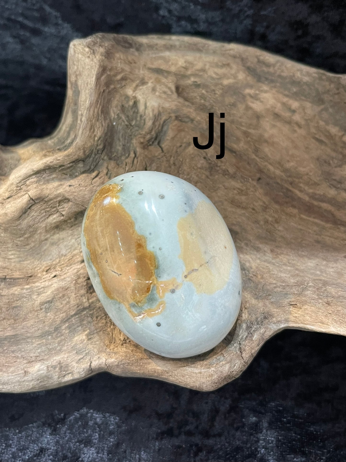 Polychrome jasper flames, shapes, palm stones