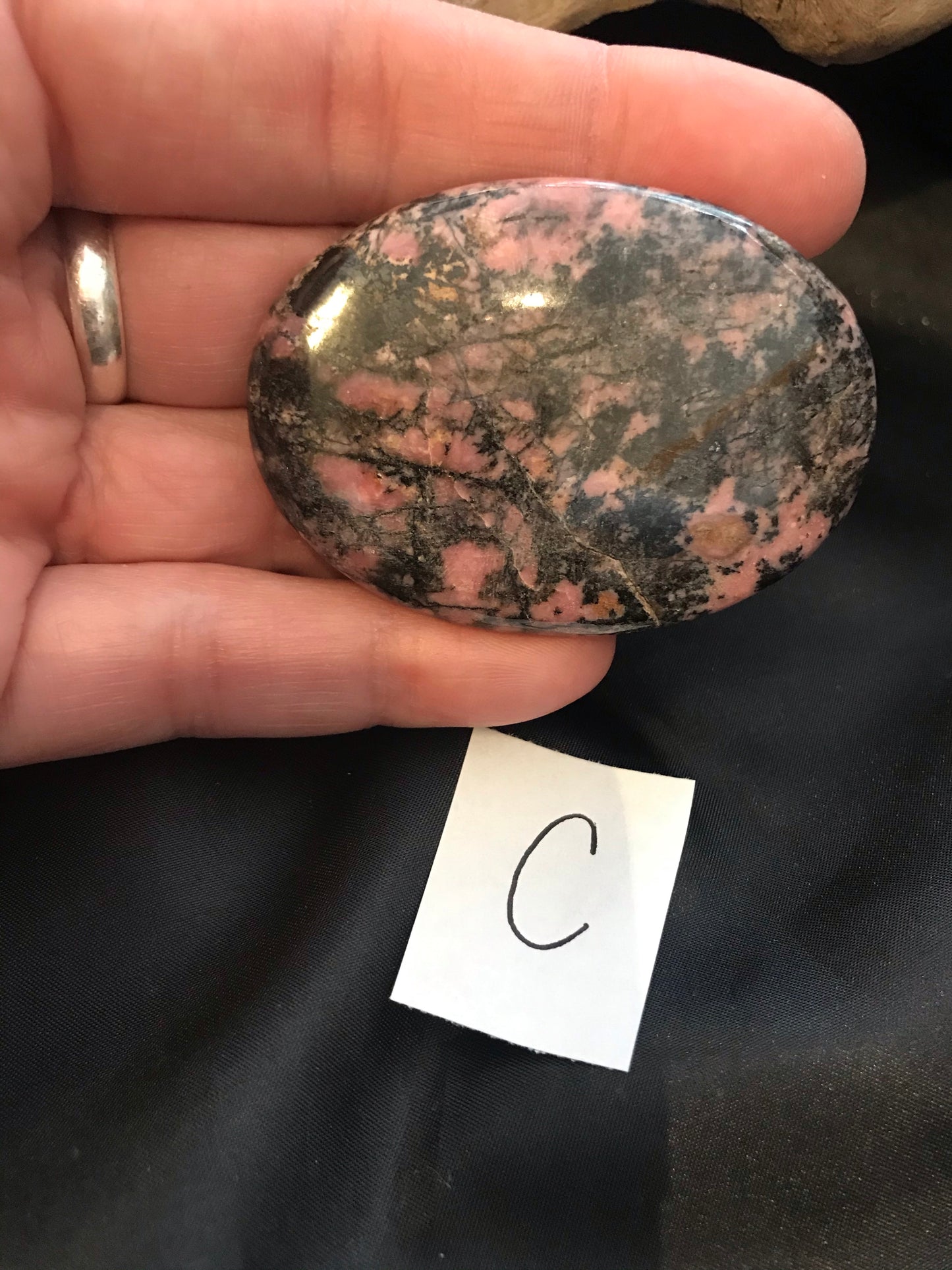 Rhodonite Palm stone