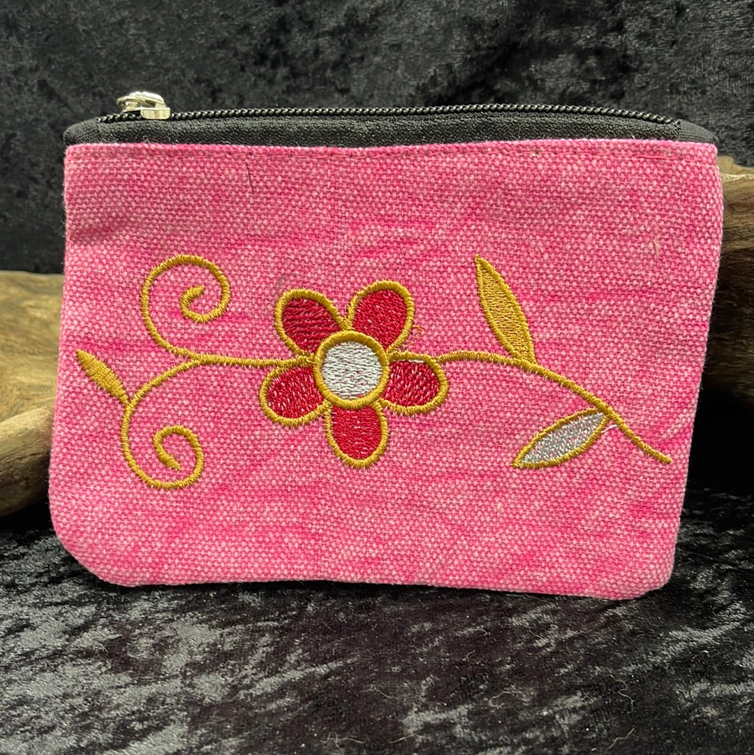 Embroidered Coin Pouch