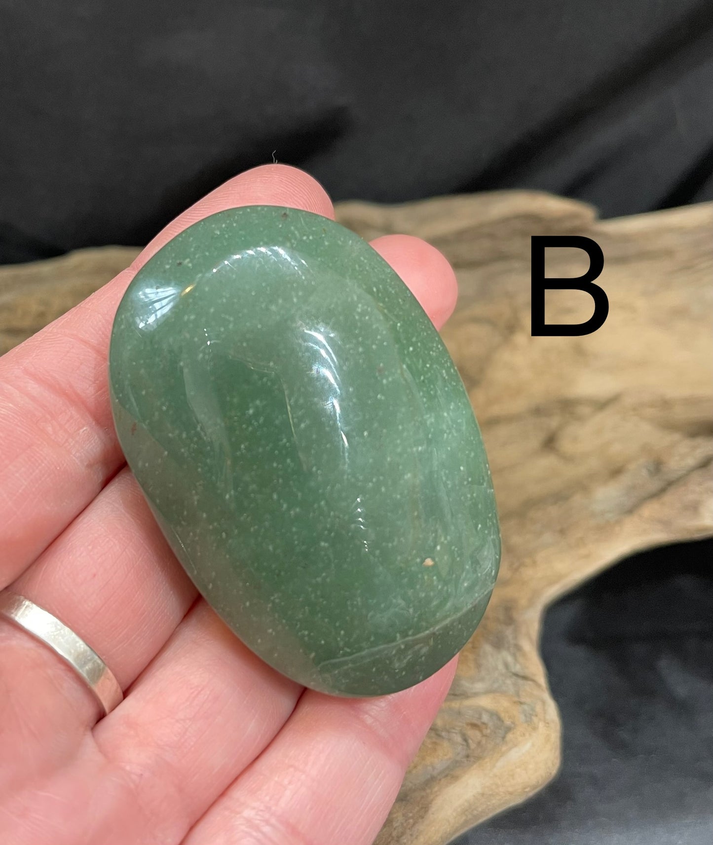 Aventurine palm stone
