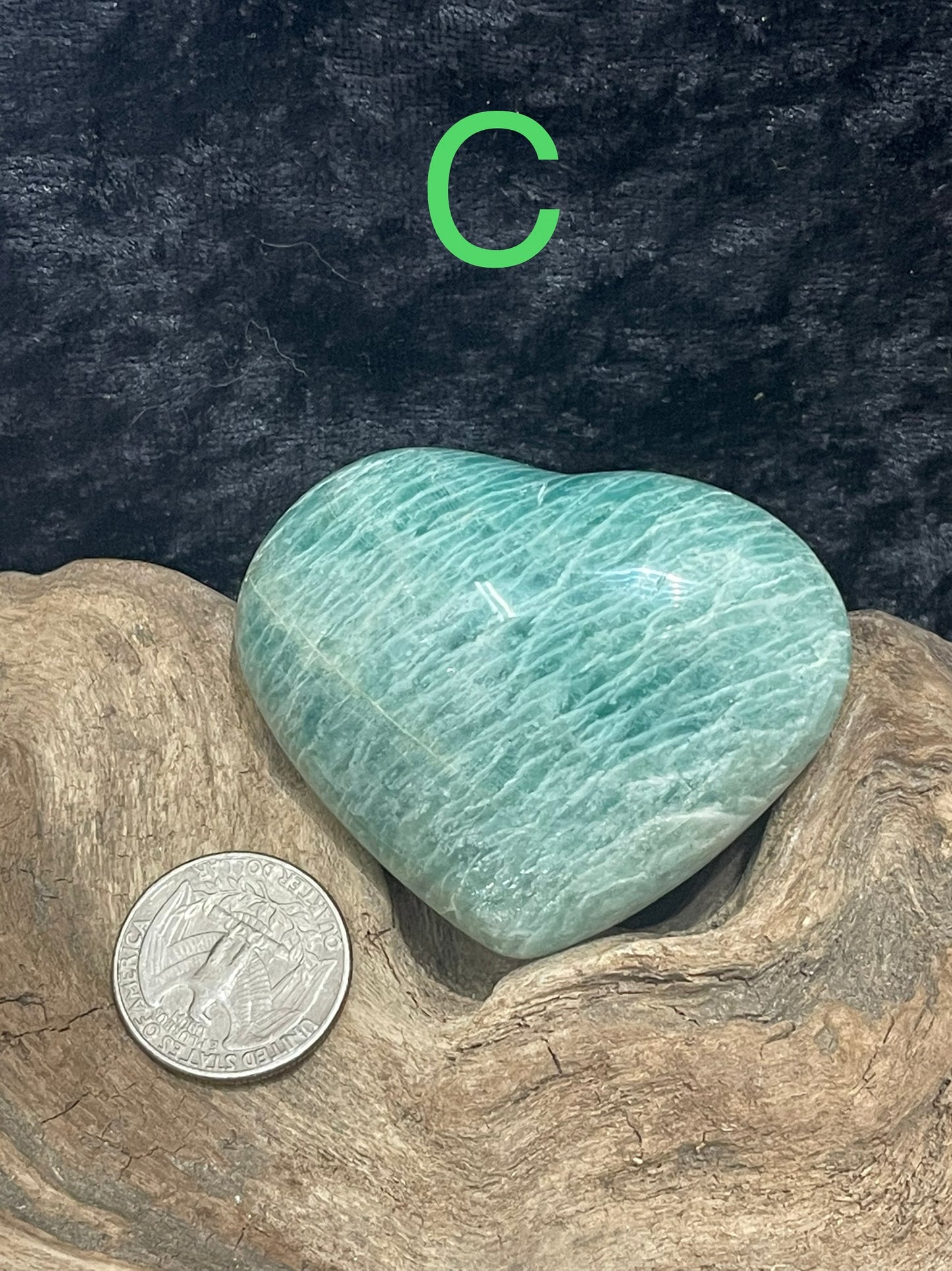 Amazonite heart