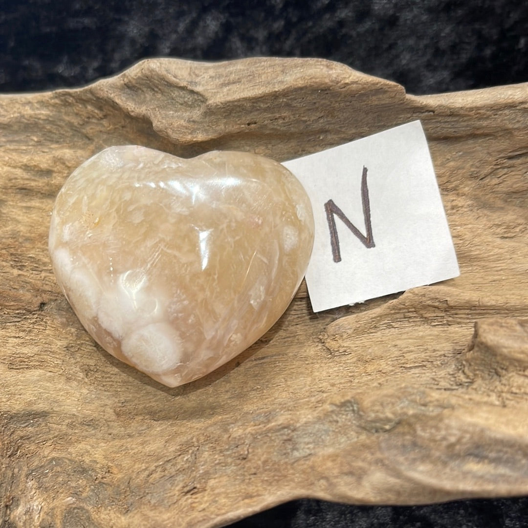 Flower Agate Heart