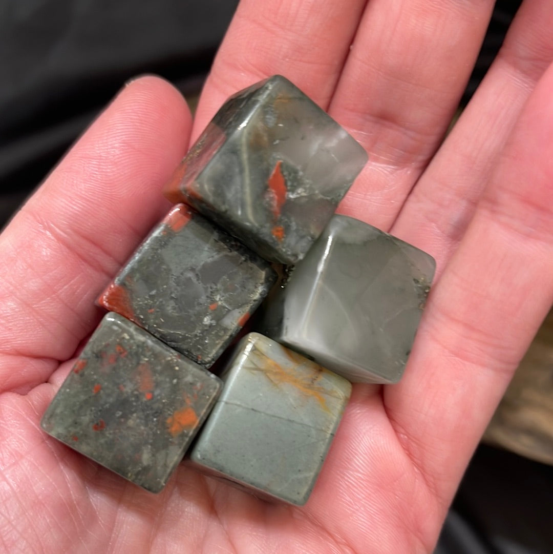 African Bloodstone cubes