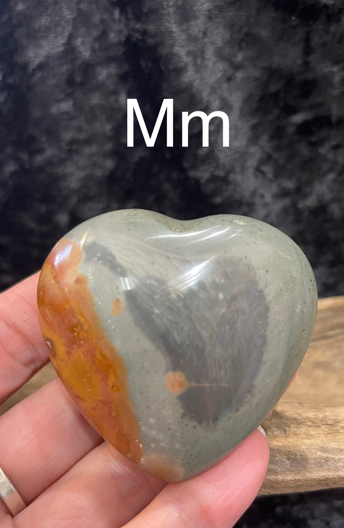 Polychrome jasper flames, shapes, palm stones