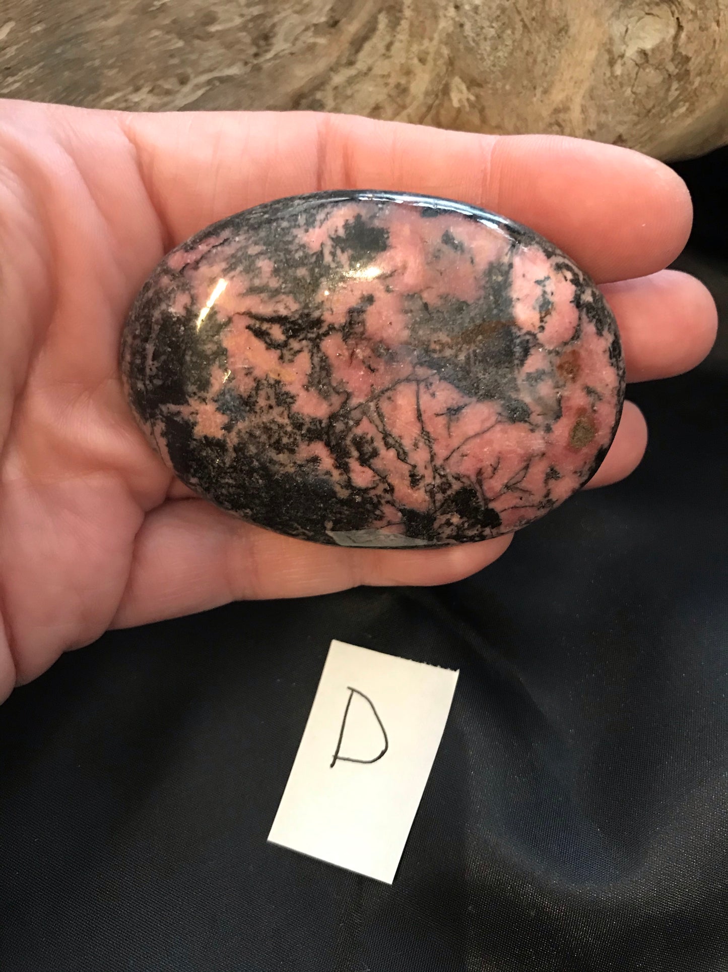 Rhodonite Palm stone