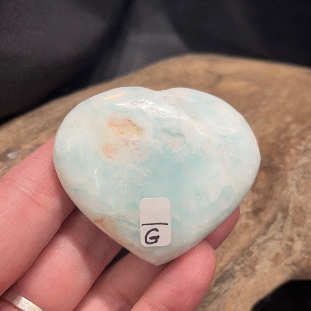 Caribbean Calcite Heart