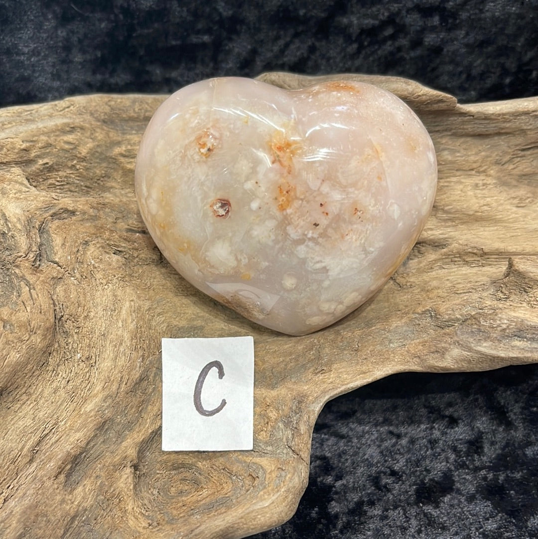 Flower Agate Heart