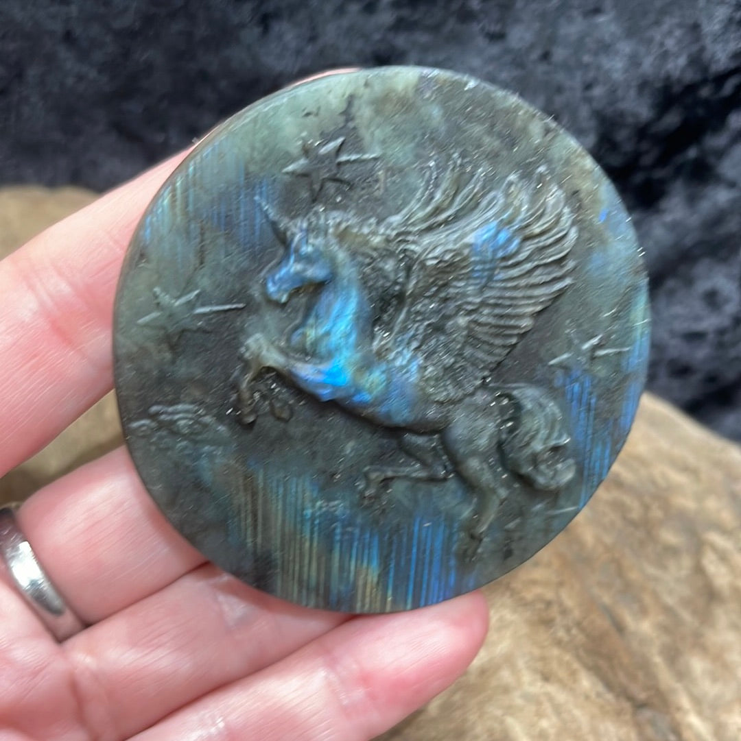 Labradorite Unicorn matte finish