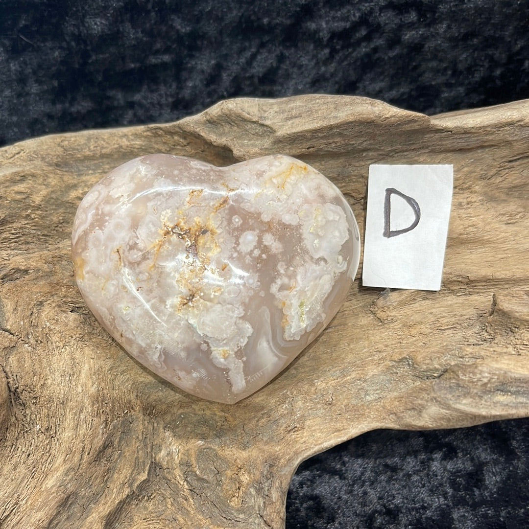 Flower Agate Heart