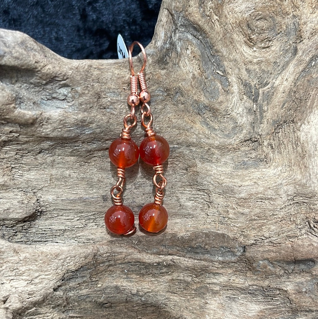 Gemstone bead earrings