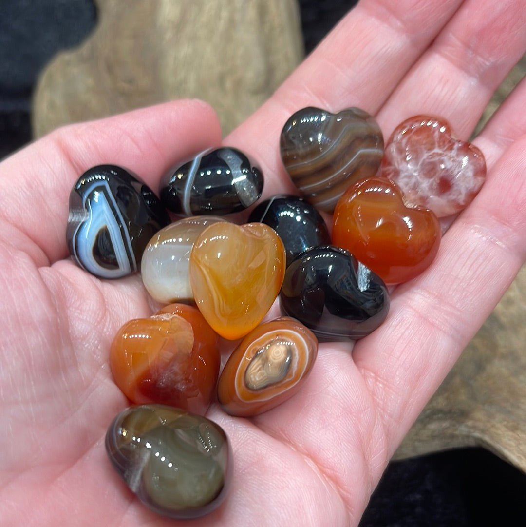 Small gemstone hearts