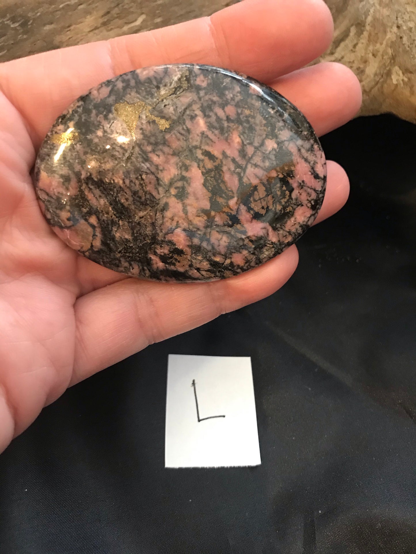 Rhodonite Palm stone