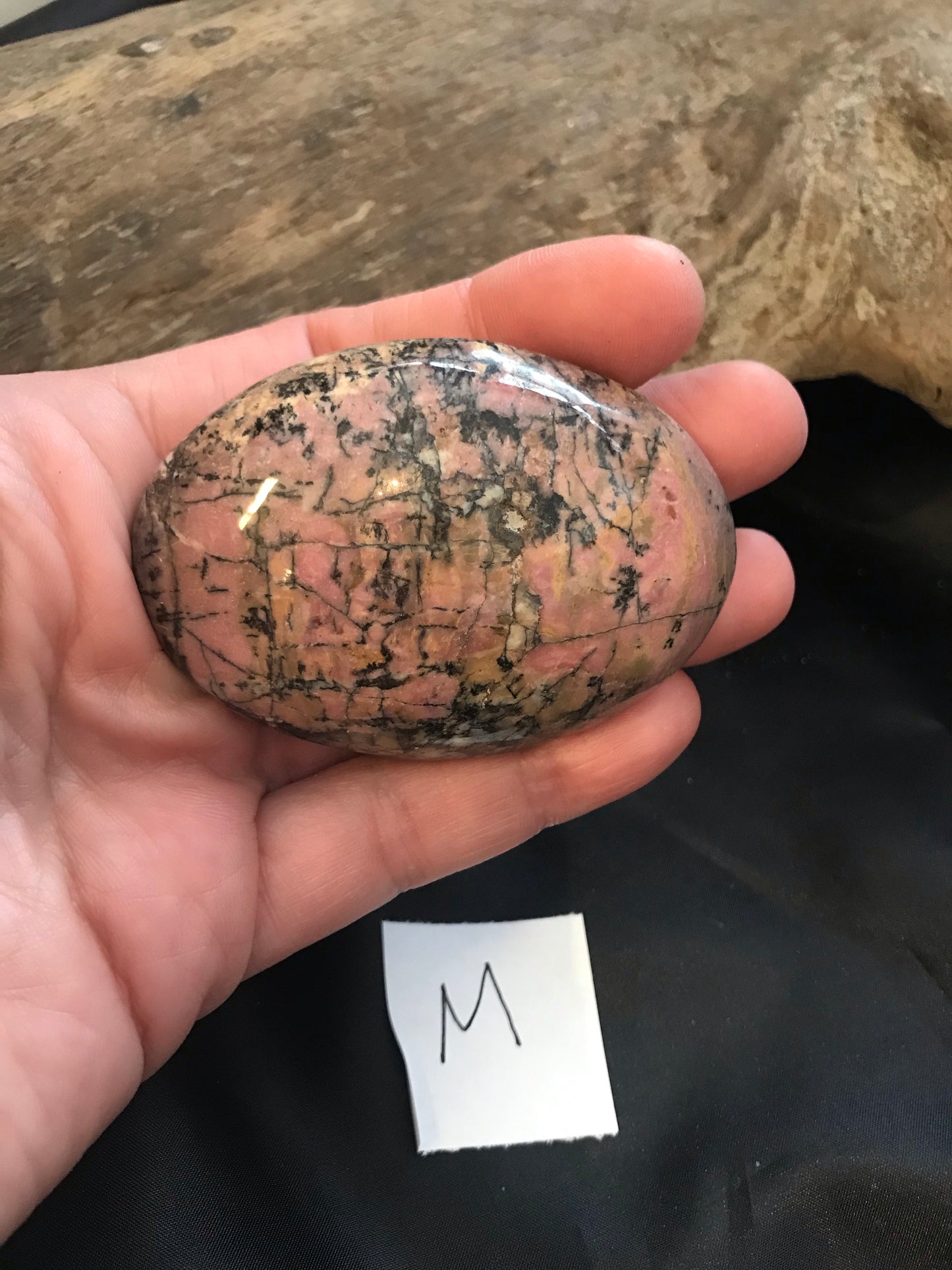 Rhodonite Palm stone