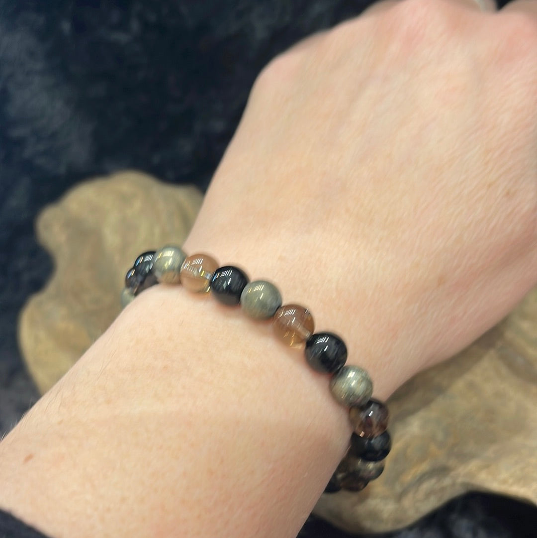 Handmade beaded intention bracelet