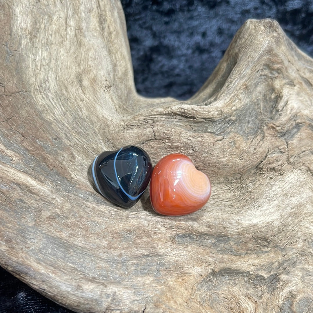 Small gemstone hearts