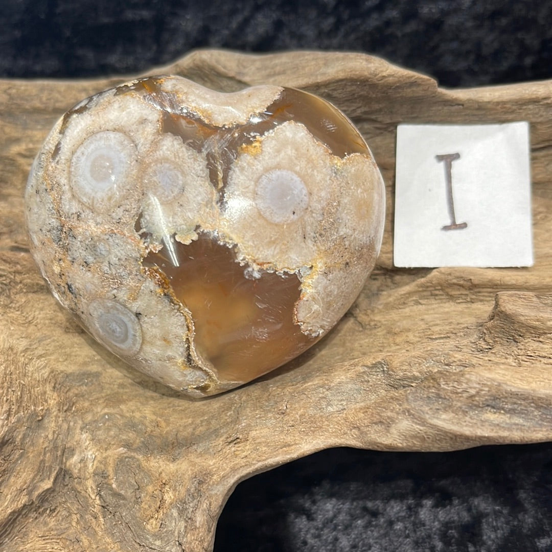 Flower Agate Heart