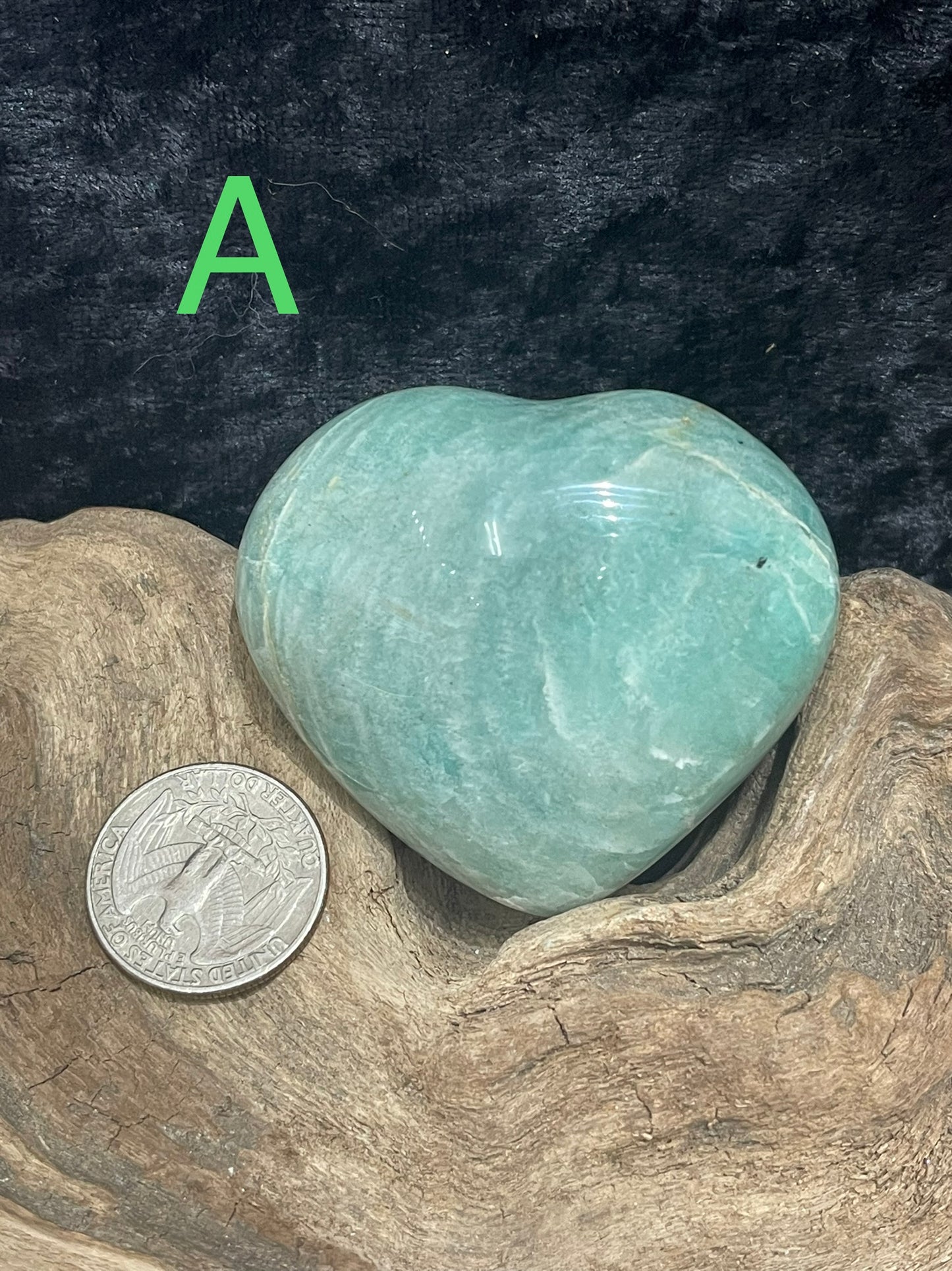 Amazonite heart