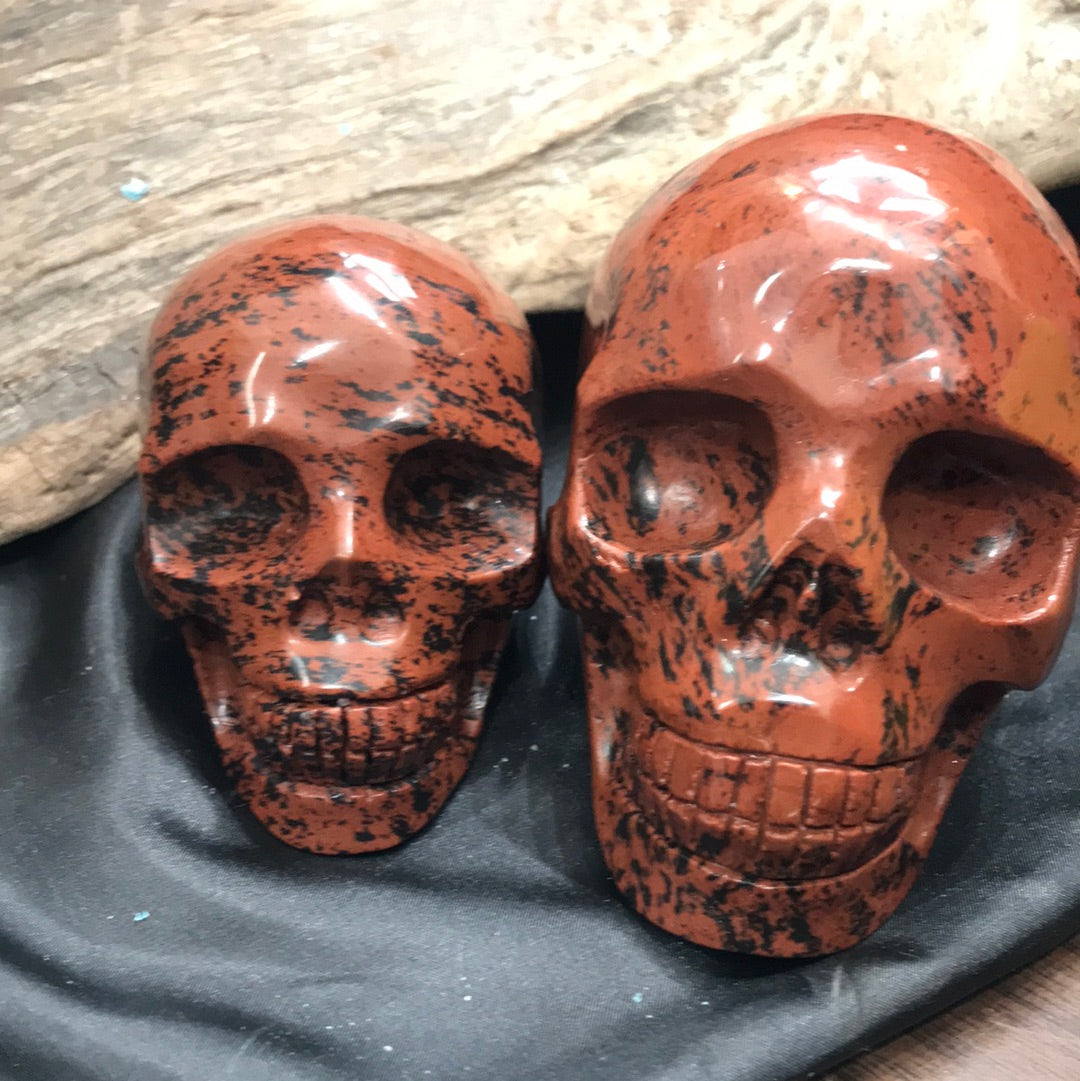 Mahogany obsidian skull
