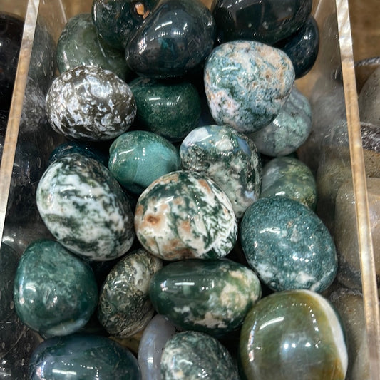 Tumbled Moss Agate