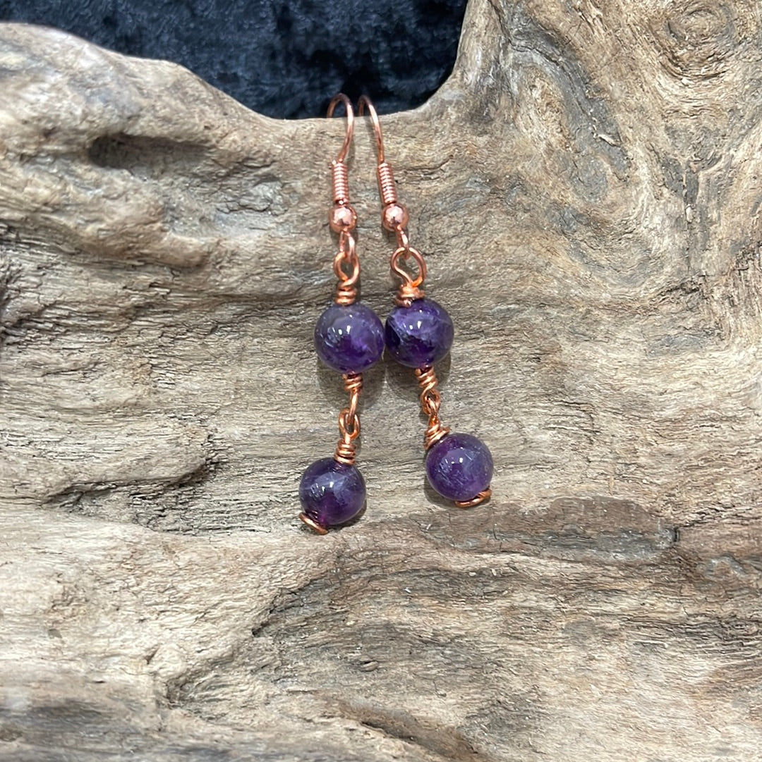 Gemstone bead earrings