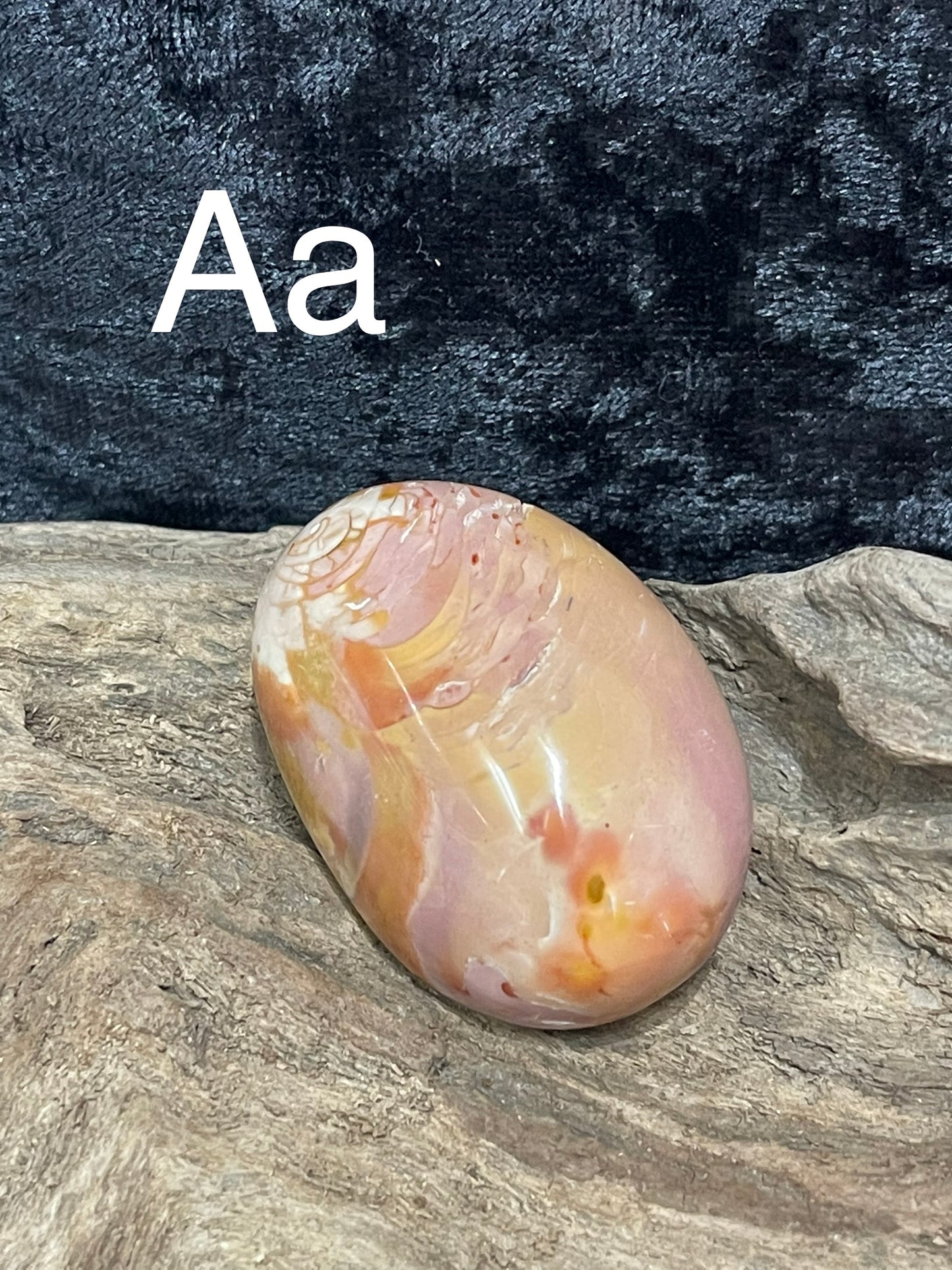 Polychrome jasper flames, shapes, palm stones