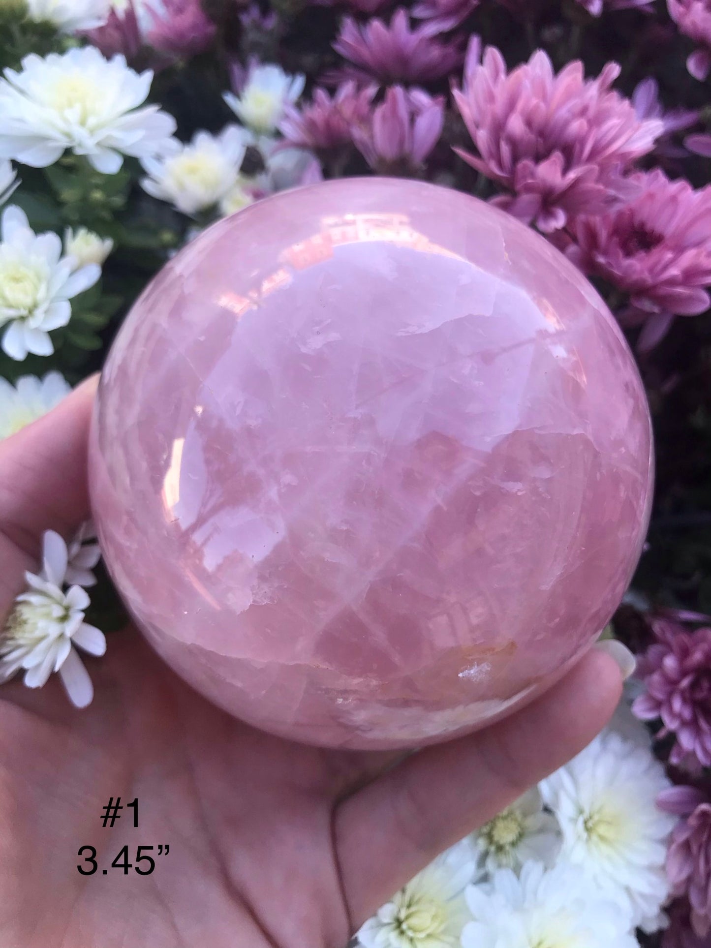 Rose quartz sphere