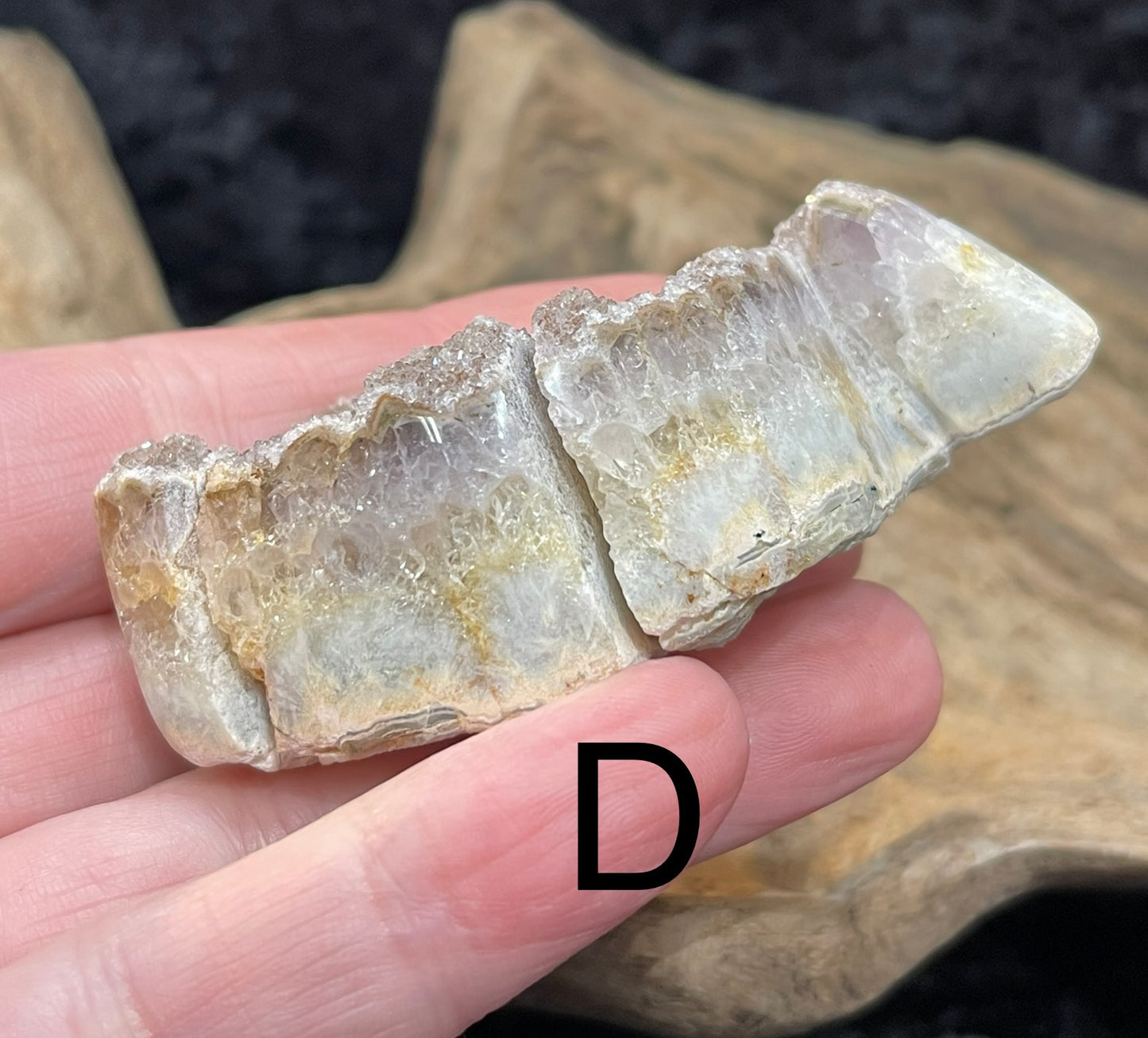 Druzy Agate Leaf