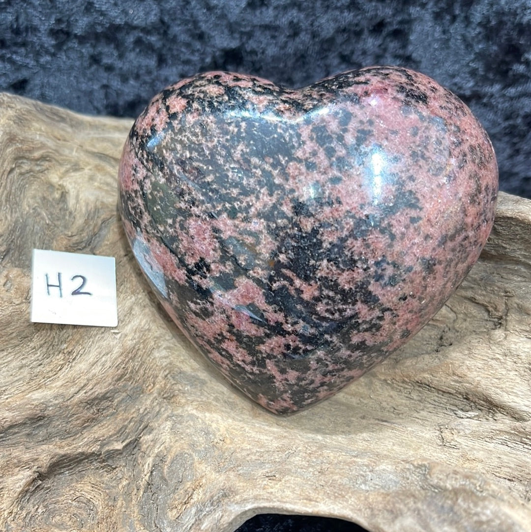 Rhodonite heart