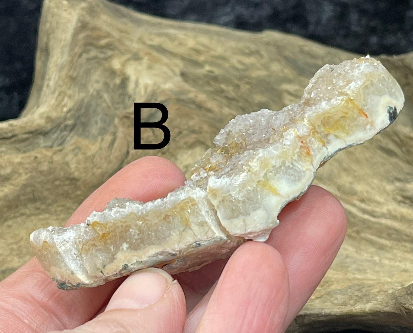 Druzy Agate Leaf