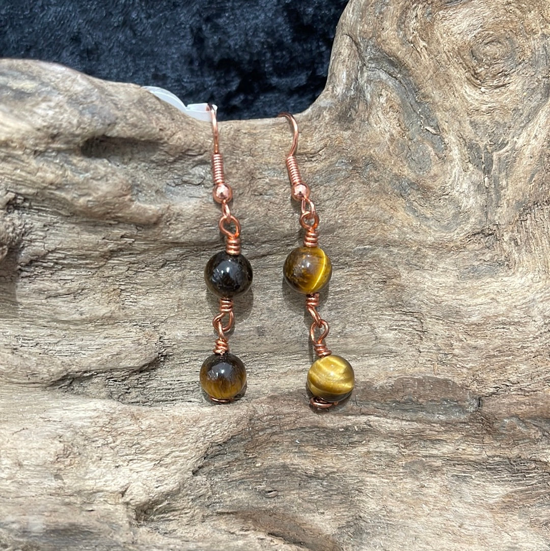 Gemstone bead earrings