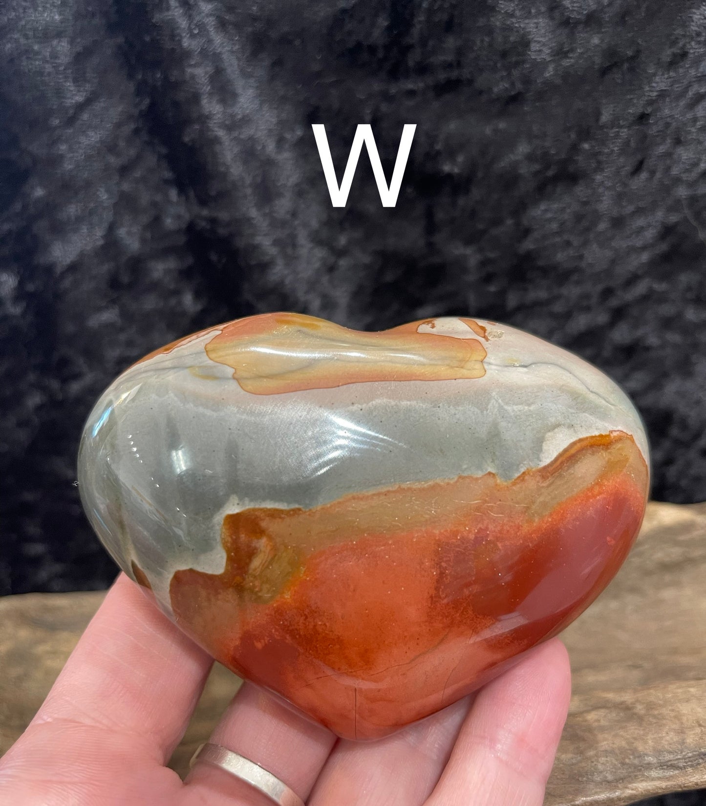 Polychrome jasper flames, shapes, palm stones