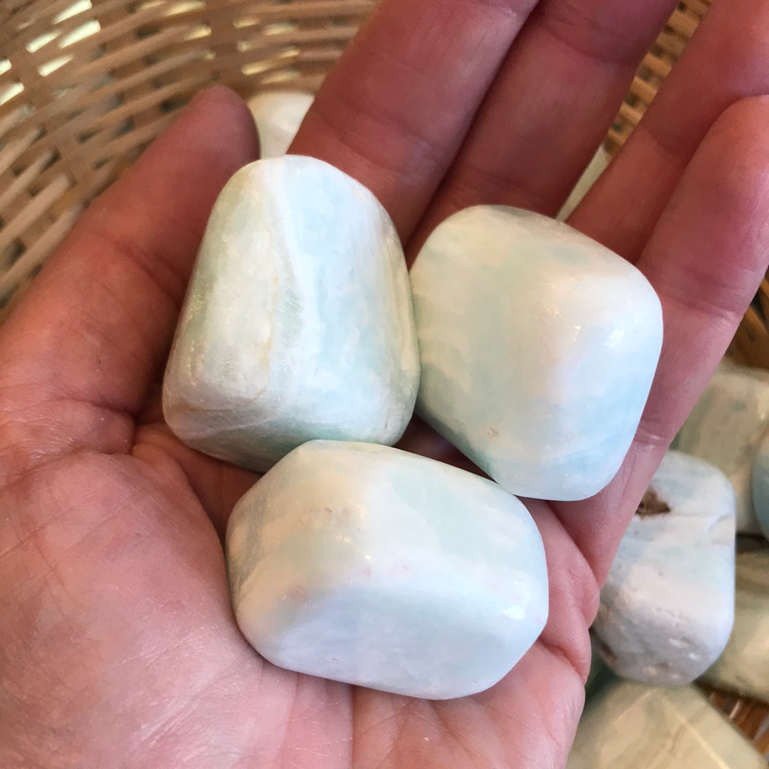 Tumbled Caribbean calcite