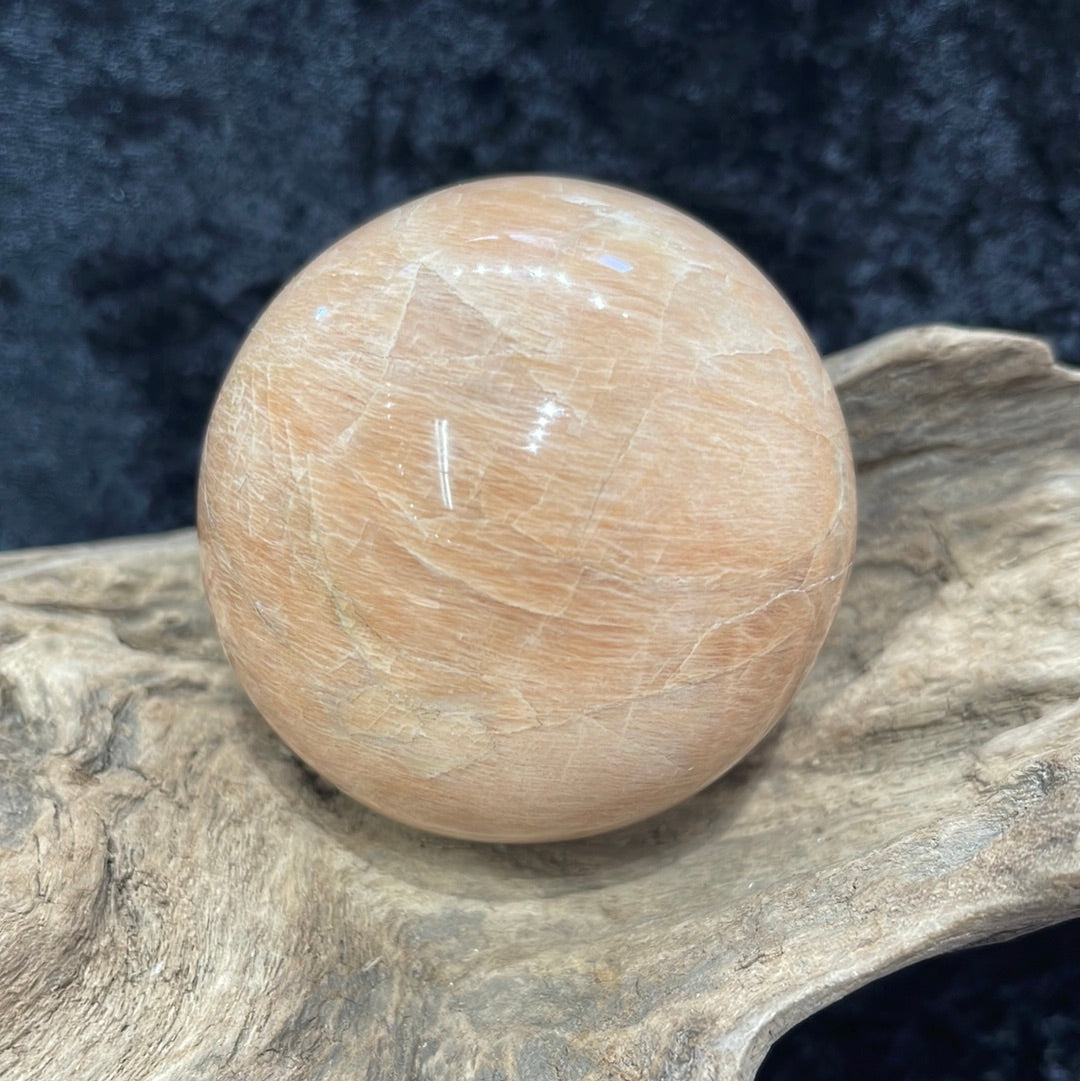 Peach Moonstone palm stones and spheres