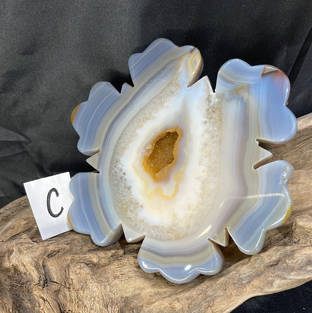 Druzy Agate snowflake