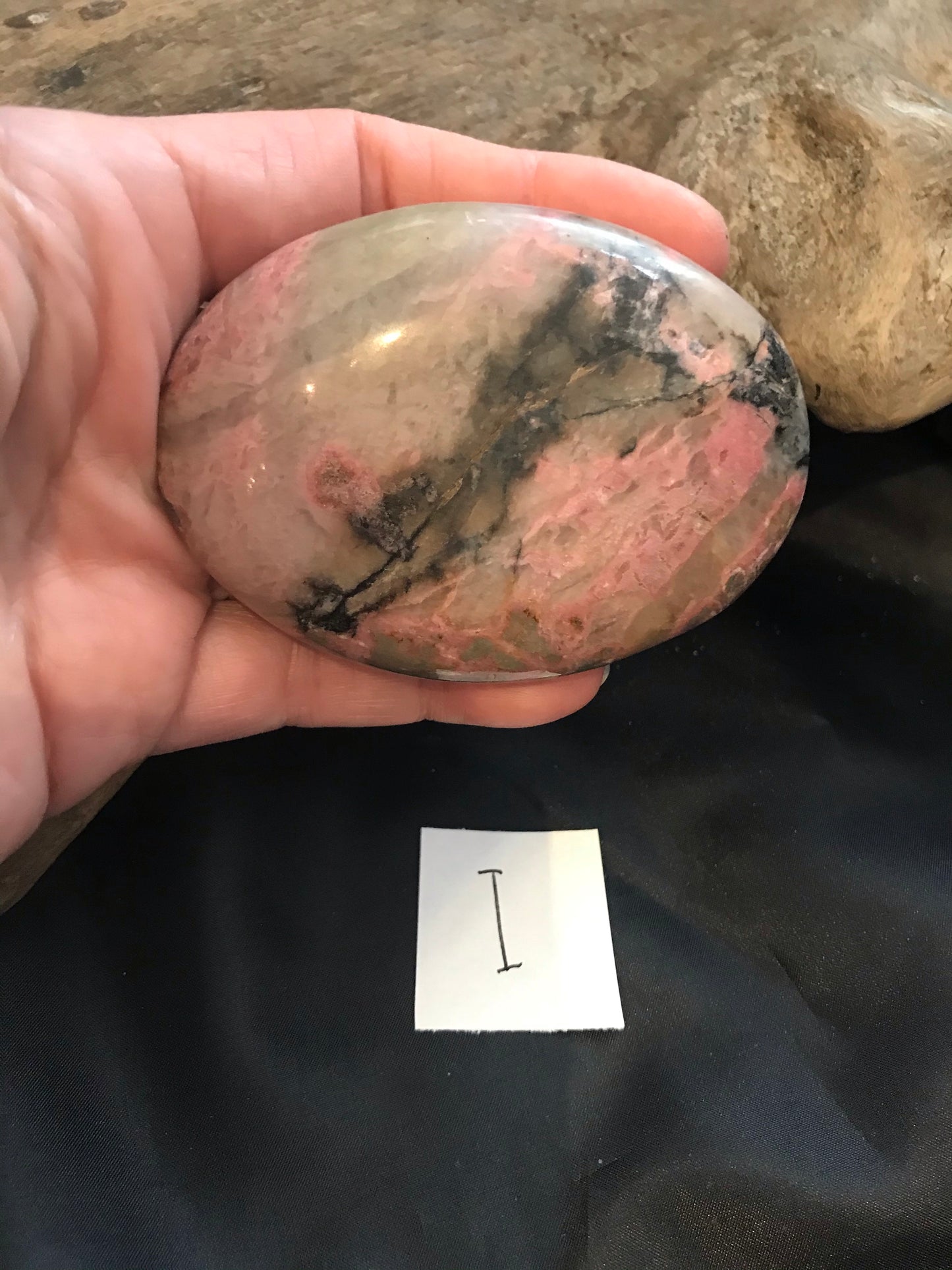 Rhodonite Palm stone