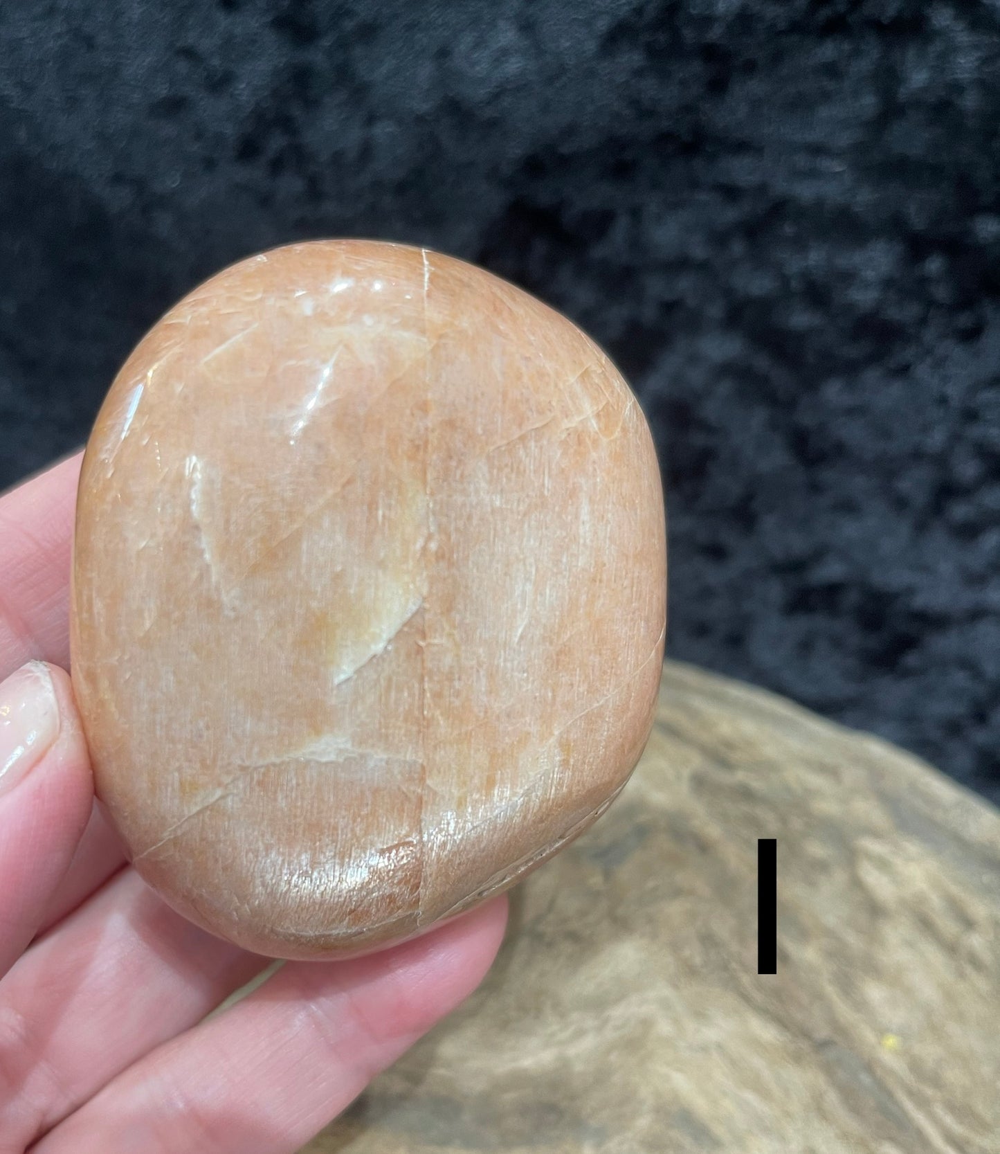 Peach Moonstone palm stones and spheres